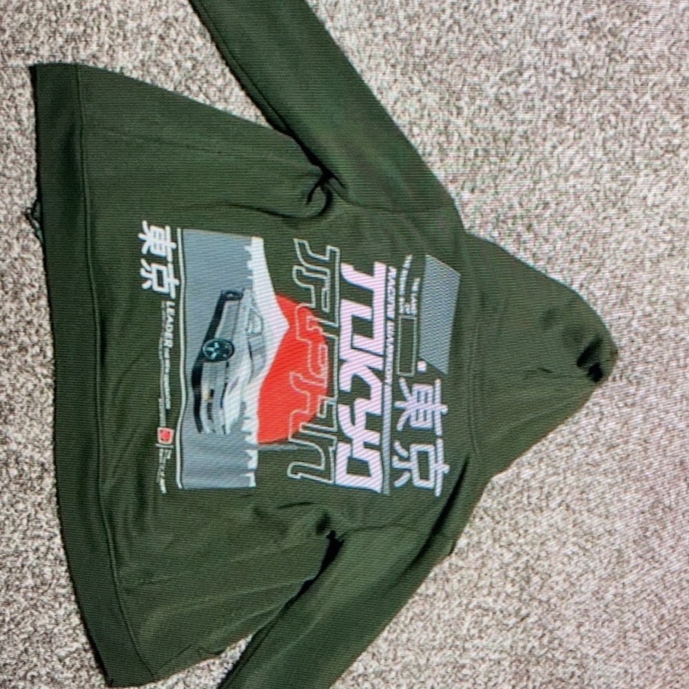 Green zip up jacket for small kids - Picture 2 of 4